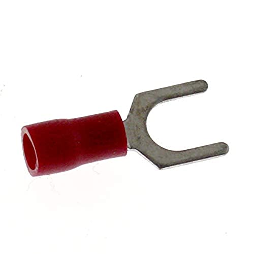 SeKi 14129 rot 0,5-1,5mm 25 x Gabelkabelschuhe M6 teilisoliert DIN Kabelschuh von SeKi