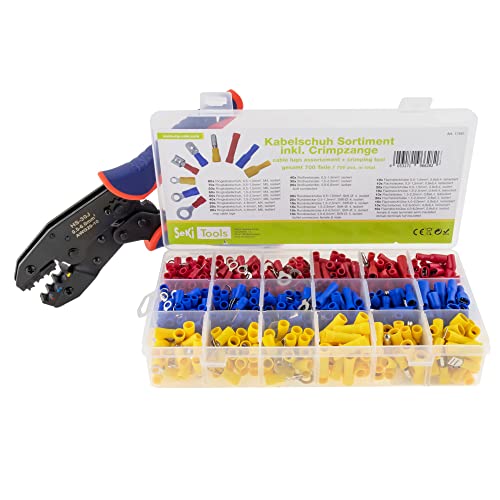SeKi Sortiment 700 teilig 0,5-6,0mm² inkl. Crimpzange 27 verschiedene Typen wie Flachstecker, Flachsteckhülsen, Kabelschuhe, Stoßverbinder, Rundsteckhülsen, Ringkabelschuhe SeKi Sortiment 700 teilig 0,5-6,0mm² inkl. Crimpzange 27 verschiedene Typen wie Flachstecker, Flachsteckhülsen, Kabelschuhe, Stoßverbinder, Rundsteckhülsen, Ringkabelschuhe von SeKi