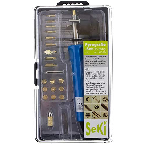 SeKi 313574 Pyrografie-Set Lötkolben, Blau von SeKi