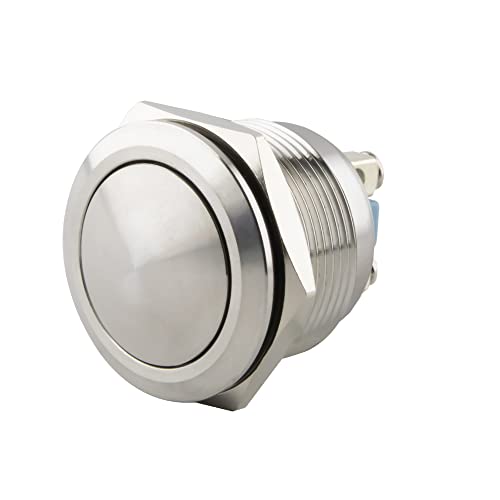 SeKi Edelstahl Drucktaster Ø22mm tastend gewölbter Kopfform Lötösen / Flachstecker 0,5x2,8 Anschluss; Klingeltaster SeKi Edelstahl Drucktaster Ø22mm tastend gewölbter Kopfform Lötösen / Flachstecker 0,5x2,8 Anschluss; Klingeltaster von SeKi