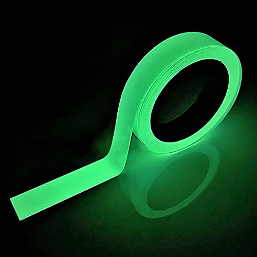 SeKi Fluoreszierendes selbstleuchtendes Klebeband 10mm x 10 Meter; Markierungsband Nachleuchtend Glow in The Dark Warnband Phosphor Reflektorband selbstklebend von SeKi