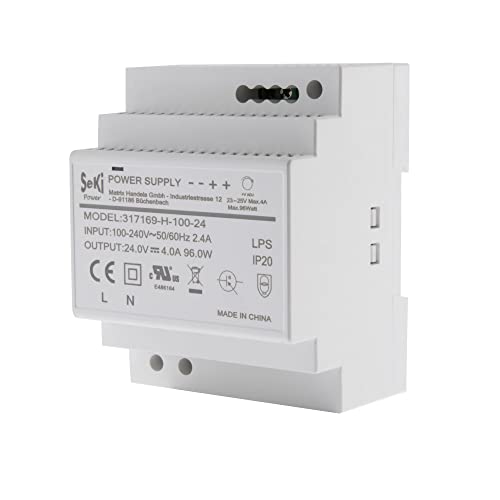 SeKi Hutschienen-Netzteil H-100-24 - 24V - 4A - 96W DIN Rail - DIN Schienen Netzteil SeKi Hutschienen-Netzteil H-100-24 - 24V - 4A - 96W DIN Rail - DIN Schienen Netzteil von SeKi