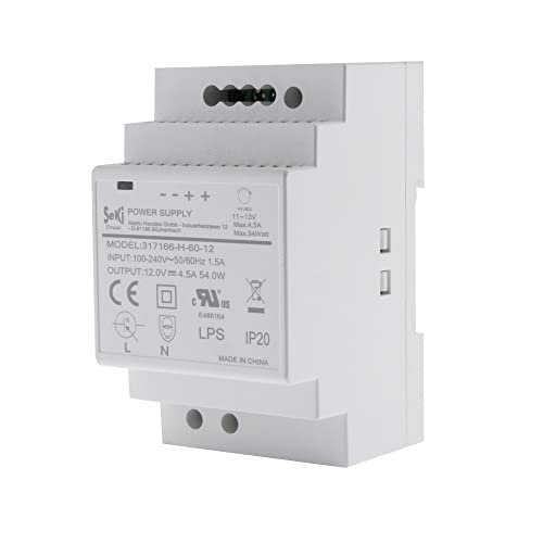 SeKi Hutschienen-Netzteil H-60-12 - 12V - 4,5A - 54W DIN Rail - DIN Schienen Netzteil SeKi Hutschienen-Netzteil H-60-12 - 12V - 4,5A - 54W DIN Rail - DIN Schienen Netzteil von SeKi