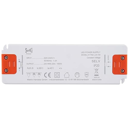 SeKi LED-Netzteil L-150-24 - 24V - 6,25A - 150W; LED Treiber - Transformator - Netzteil - Driver - Trafo SeKi LED-Netzteil L-150-24 - 24V - 6,25A - 150W; LED Treiber - Transformator - Netzteil - Driver - Trafo von SeKi