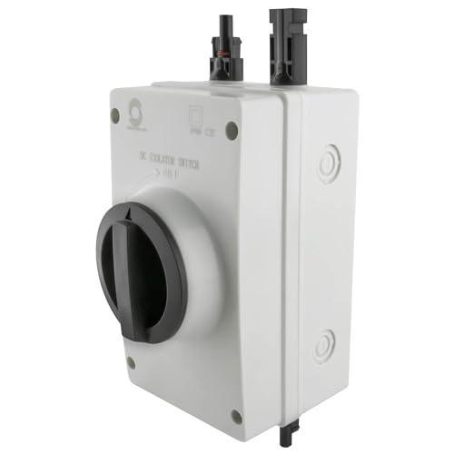 SeKi Solar DC Trennschalter 4-polig PV Hauptschalter 32A 1500V Anschluss mit MC4 kompatiblen Steckverbindungen Leitungsschutzschalter IP66 wassergeschützt SeKi Solar DC Trennschalter 4-polig PV Hauptschalter 32A 1500V Anschluss mit MC4 kompatiblen Steckverbindungen Leitungsschutzschalter IP66 wassergeschützt von SeKi