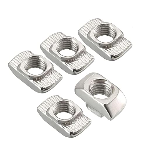 Sea 3D 10 Stück M3 Hammermutter 6mm Nut 6 aus verzinkten Stahl rostfrei, 2020 Aluprofil Hammerkopfmutter T-Nut Nutenstein von Sea 3D