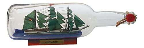 Sea-Club Flaschenschiff - Alexander von Humboldt Buddelschiff Glas/Holz/Messing B=29cm von Sea-Club