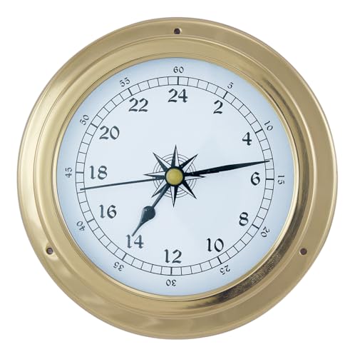 Sea-Club 24-Sunden-Uhr Nautik Messing Ø=15cm von Sea-Club