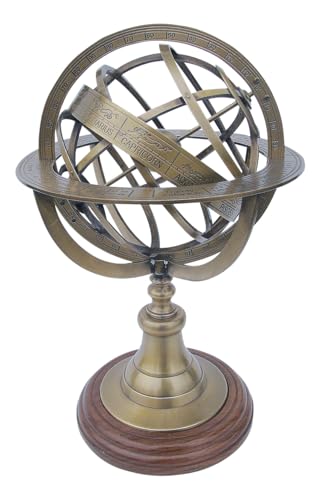 Sea-Club Armillarsphäre Maritime Deko Messing antik H=29cm Ø=19cm von Sea-Club