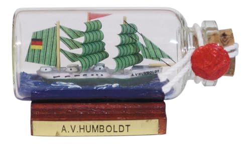 Sea-Club Flaschenschiff - A.v.Humboldt Buddelschiff Glas/Holz/Messing B=6cm von Sea-Club