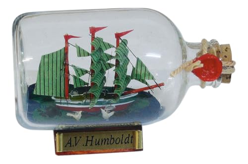 Sea-Club Flaschenschiff - Alexander von Humboldt Buddelschiff Glas/Holz/Messing B=9cm Ø=5cm von Sea-Club