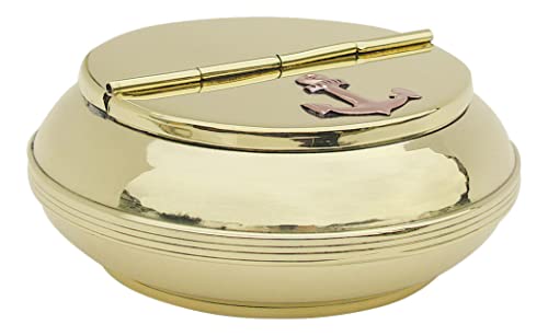 Sea-Club Klappaschenbecher Ascher Messing Ø=10cm Maritime Dekoration von Sea-Club