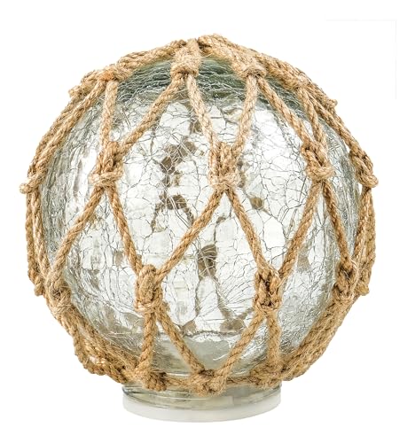 Sea-Club LED-Fischerkugel maritime Deko Glas mit Netz von Sea-Club
