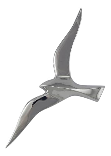 Sea-Club Möwe-Wandhänger Wanddeko Messing vernickelt B=17cm von Sea-Club