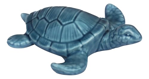 Sea-Club Schildkröte Dekoartikel Steingut B=11cm blau lackiert von Sea-Club
