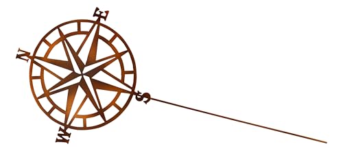 Sea-Club Stecker - Windrose Maritime Deko Eisen lackiert 28x28cm von Sea-Club