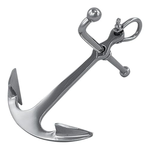 Sea-Club Stockanker Anker Messing vernickelt H=13cm von Sea-Club