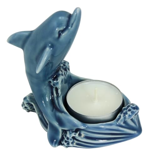 Sea-Club Teelicht - Delfin Maritime Deko Steingut lackiert B=9cm blau Sea-Club Teelicht - Delfin Maritime Deko Steingut lackiert B=9cm blau von Sea-Club