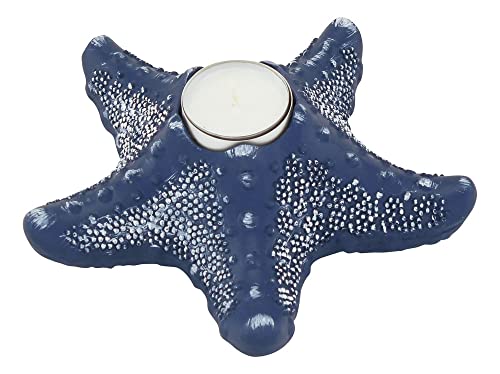 Sea-Club Teelichthalter - Seestern Kerzenhalter Resin H=6cm Marineblau von Sea-Club