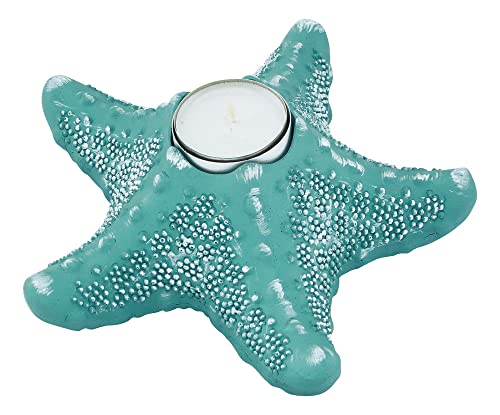 Sea-Club Teelichthalter - Seestern Kerzenhalter Resin H=6cm hellblau von Sea-Club