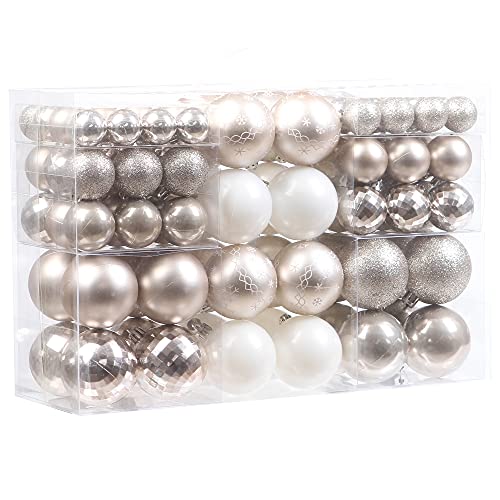 Sea Team 100 Stück sortierte Christbaumkugeln bruchsicher zum Aufhängen mit wiederverwendbarer Geschenkverpackung für Weihnachtsbaumschmuck Champagner Sea Team 100 Stück sortierte Christbaumkugeln bruchsicher zum Aufhängen mit wiederverwendbarer Geschenkverpackung für Weihnachtsbaumschmuck Champagner von Sea Team