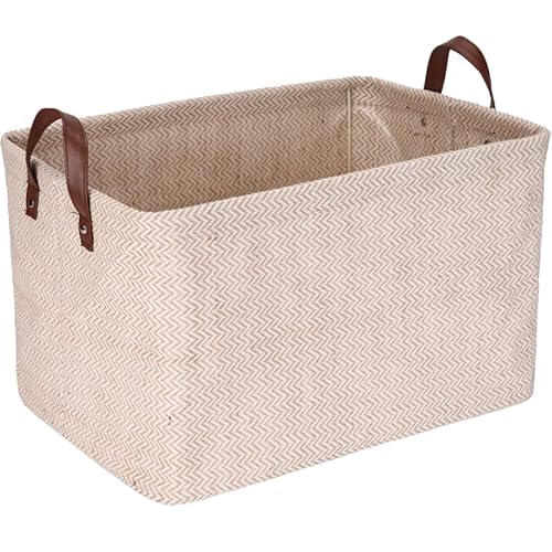 Sea Team Robuster Jute Aufbewahrungskorb mit Stützrahmen (42x30x25 cm) - Stabiler Organizer für Regale & Schränke, Wohnaccessoire von Sea Team