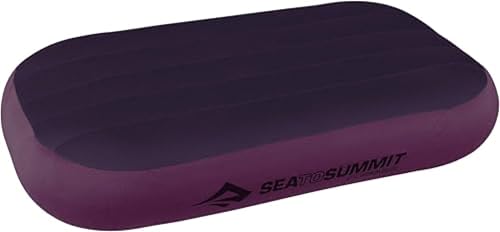 Sea to Summit - Aeros Ultralight Deluxe Reisekissen XL - Leicht zum Aufblasen - rutschfest - Ultra-SIL Reißverschluss-Tasche - Camping & Fahrradtouren - 56 x 36 x 14cm - Magenta Purple- 195g von Sea to Summit