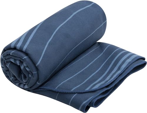 Sea to Summit - DryLite Towel Reisehandtuch XL - Mikrofaser Strandtuch - Superweich & Samtig - Saugfähig & Schnelltrocknend - Mit Aufhänger - Reisen & Fitness - 75x150cm - Atlantic Wave Blue - 230g von Sea to Summit