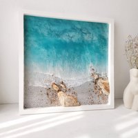 Originale Ozeanmalerei. Geschenkidee. Kunst Aus Meeresharz. Meereslandschaftsstrandmalerei. Kleine Wellenwanddekoration von SeaOnTheWall