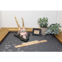 Geweih Wand Deko Mit Buntem Schmetterling Rosa Schwarz Geweih Wand Deko Mit Buntem Schmetterling Rosa Schwarz von SeaRabbitArt