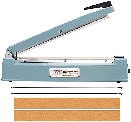 16inch (40cm) Manuelle Impulsbeutel Hand Heißsiegelmaschine Folienschweißgerät Balkenschweißgerät Folienschweißer, Beutelversiegelung Heißsiegelwerkzeug Plastiktüte, 2 Kostenlose Ersatzkits von Seababyhouse