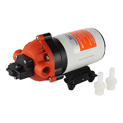 LIGHTEU® Seaflo DC 12V 5.5LPM/1.5GPM 31S 5.5Bar, Max Draw 8.0A, selbstansaugende Hochdruck Membranpumpe für Wohnmobil, Wohnwagen, Garten von Seaflo
