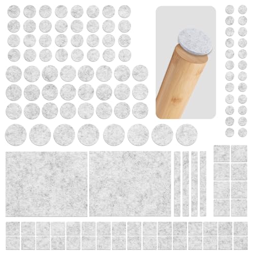 Seaforie Filzgleiter Selbstklebend - 134 Stück Filzgleiter für Stühle - Möbelgleiter Filz Selbstklebend grau 3mm Dicke - Stuhl Filzgleiter Mit Idealer Klebkraft für Möbel Boden Seaforie Filzgleiter Selbstklebend - 134 Stück Filzgleiter für Stühle - Möbelgleiter Filz Selbstklebend grau 3mm Dicke - Stuhl Filzgleiter Mit Idealer Klebkraft für Möbel Boden von Seaforie