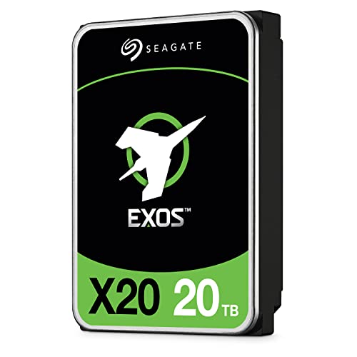 Seagate Exos X20 Enterprise 20TB HDD, interne Festplatte, Hyperscale 12GB/s SAS, 7.200 U/min, Modellnr.: ST20000NM002D von Seagate