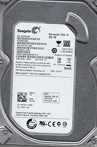 ST3250312AS, 9VY, TK, PN 9YP131-520, FW JC49, Seagate 250GB SATA 3.5 Festplatte von Seagate