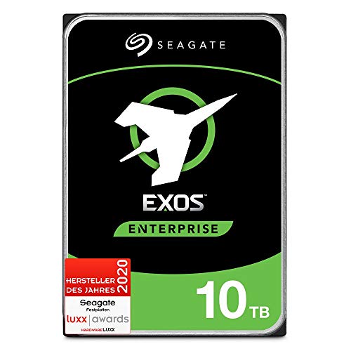 Seagate Exos X10 Enterprise Class 10TB interne Festplatte, 3.5 Zoll, silber, Modellnr.: ST10000NMZ086 von Seagate