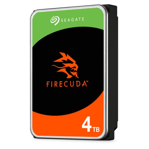 Seagate FireCuda 4TB interne Festplatte HDD, 3.5 Zoll, 7200 U/Min, CMR, 256 MB Cache, SATA 6GB/s, silber, inkl. 3 Jahre Rescue Service, FFP, Modellnr.: ST4000DX005 von Seagate
