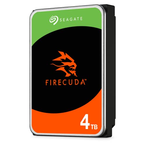 Seagate FireCuda 4TB interne Festplatte HDD, 3.5 Zoll, 7200 U/Min, CMR, 256 MB Cache, SATA 6GB/s, silber, inkl. 3 Jahre Rescue Service, FFP, Modellnr.: ST4000DXA05 von Seagate