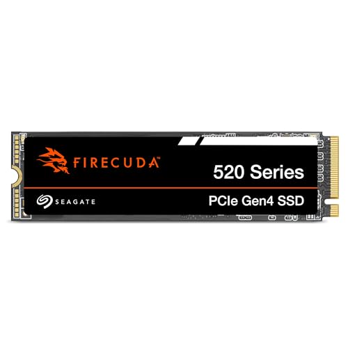 Seagate FireCuda 520 1TB interne SSD, M.2 PCIe Gen4, NVMe 1.3, bis zu 5000 MB/s, 3D TLC NAND, schwarz, 3 Jahre Data Rescue Service, Modellnr.: ZP1000GV3A012 von Seagate