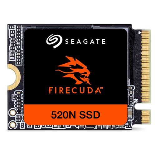 Seagate FireCuda 520N 1024GB NVMe Gaming SSD, M.2 2230-S2,PCIe G4 x4, inkl. 3 Jahre Rescue Service, 5 Jahre Garantie, Modellnr.: ZP1024GV3A002 von Seagate