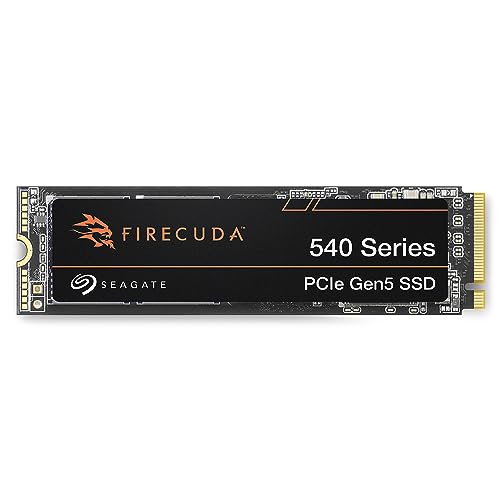 Seagate FireCuda 540 NVMe SSD 1 TB, PC Gaming interne Solid State Drive, M.2 PCIe Gen5, bis zu 10.000 MB/s, 3 Jahre Rescue Service Modellnr.: ZP1000GM3A004 von Seagate