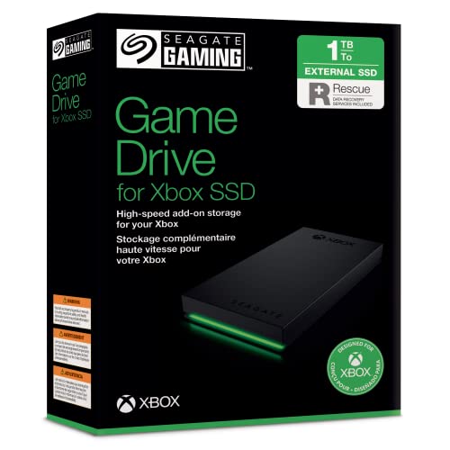 Seagate GameDrive SSD Xbox, tragbare externe SSD, 1TB, 2.5 Zoll, USB 3.0, Xbox, inkl. 2 Jahre Rescue Service, Modellnr.: STLD1000400 von Seagate