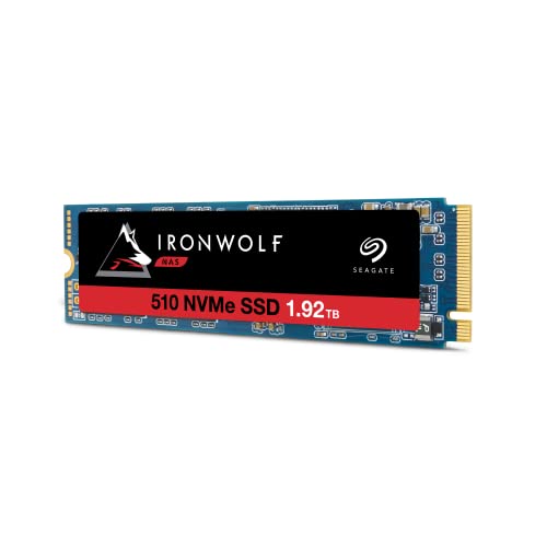 Seagate IronWolf 510 NAS SSD 1.92TB, Internal Solid State Drive M.2 PCIe für Multibay RAID Systeme NAS, inkl. 3 JahreRescue Service, Modellnr.: ZP1920NM30011 von Seagate