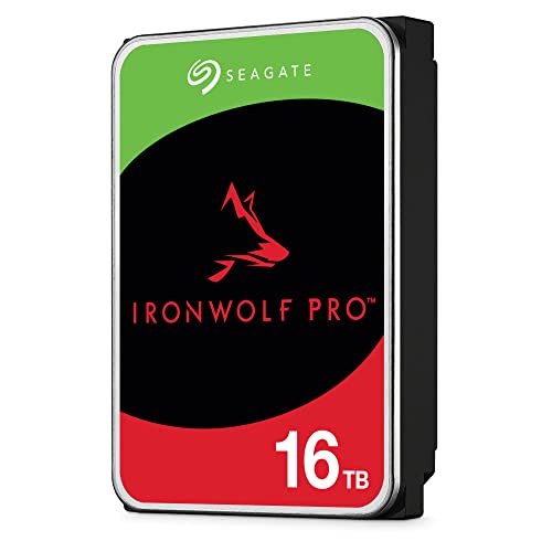 Seagate IronWolf Pro, NAS interne Festplatte 16TB HDD, 3.5 Zoll, 7200 U/Min, CMR, 256 MB Cache, SATA 6GB/s, silber, inkl. 3 Jahre Rescue Service, ST16000NE000 von Seagate
