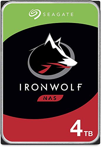 Seagate IronWolf, NAS interne Festplatte 4TB HDD, 3.5 Zoll, 5900 U/Min, CMR, 64 MB Cache, SATA 6GB/s, silber, inkl. 3 Jahre Rescue Service, ST4000VN008 von Seagate