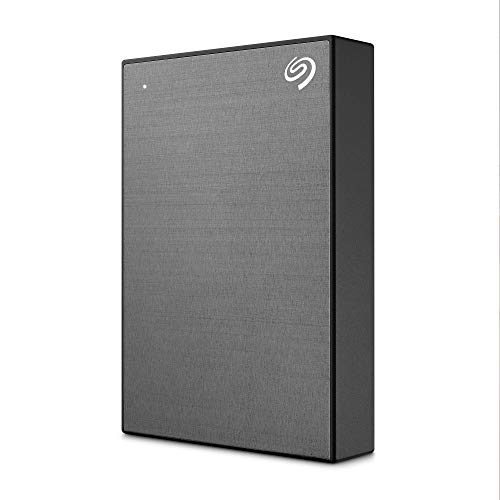 Seagate One Touch 4TB tragbare externe Festplatte, Hardwareverschlüsselung mit Kennwortzugriff, PC, Notebook & Mac, USB 3.0, Space Gray, inkl. 2 Jahre Rescue Service, Modellnr.: STKZ4000404 von Seagate