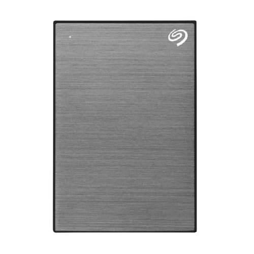 Seagate One Touch 5TB tragbare externe Festplatte, Hardwareverschlüsselung mit Kennwortzugriff, PC, Notebook & Mac, USB 3.0, Space Gray, inkl. 2 Jahre Rescue Service, Modellnr.: STKZ5000404 von Seagate