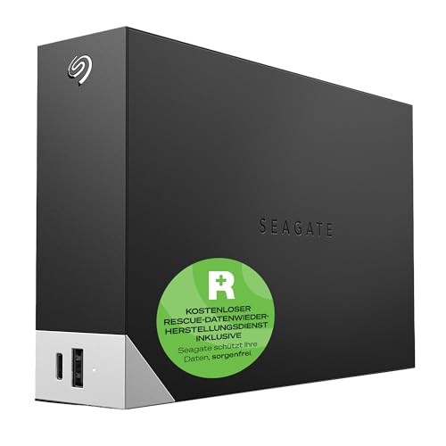 Seagate One Touch HUB 16TB Externe Festplatte, 2-Fach USB Hub, 3.5 Zoll, USB 3.0, PC, Notebook & Mac, inkl. Data Rescue Service (STLC16000402) von Seagate