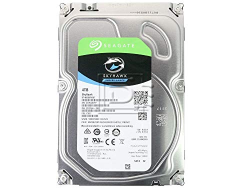 Seagate SkyHawk 4TB interne Festplatte HDD, für Videoaufnahme mit bis zu 64 Kameras, 3.5 Zoll, 64 MB Cache, SATA 6GB/s, silber, inkl. 3 Jahre Rescue Service, Modellnr.: ST4000VX007 von Seagate