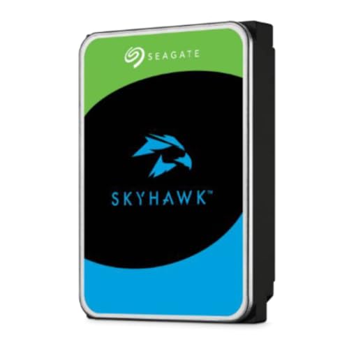 Seagate SkyHawk 8TB interne Festplatte HDD, Videoaufnahme bis zu 64 Kameras, 3.5 Zoll, 64 MB Cache, SATA 6GB/s, silber, FFP, inkl. 3 Jahre Rescue Service, Modellnr.: ST8000VX010 von Seagate